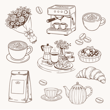 Coffee Shop Illustration Bundle