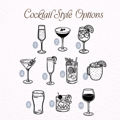 Acrylic Cocktail Charms