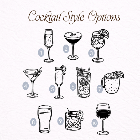 Acrylic Cocktail Charms