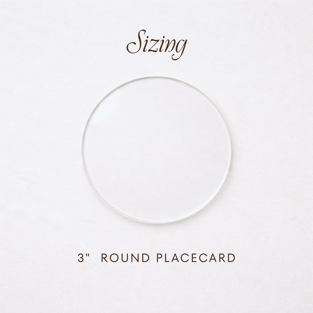 Circle Place Card Acrylic Blank