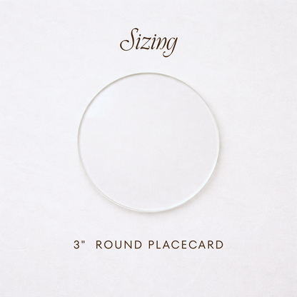 Circle Place Card Acrylic Blank