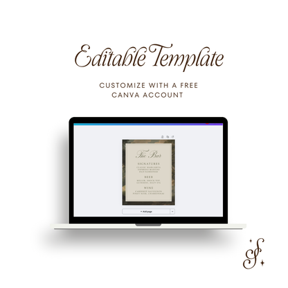 Adeline Collection Bar Menu