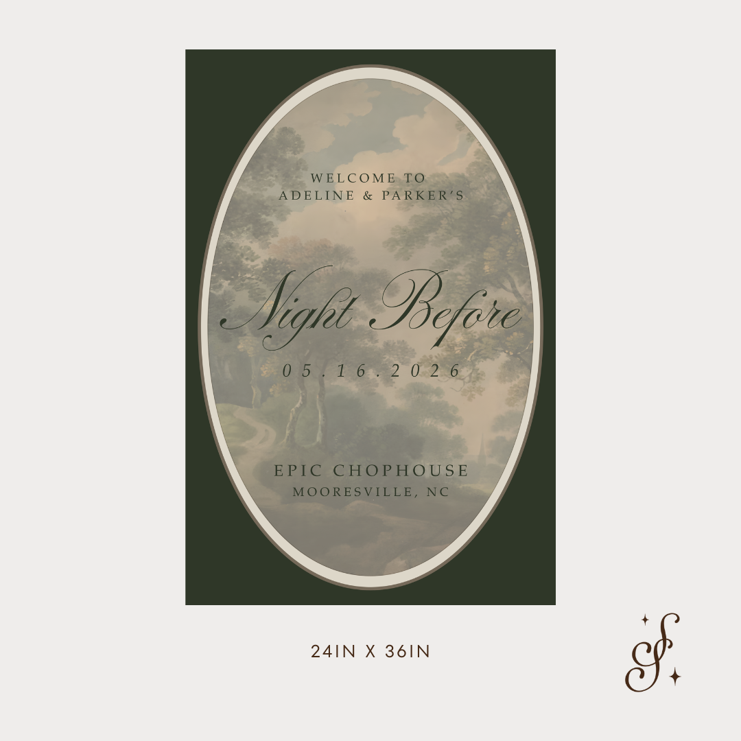 Adeline Collection Night Before Sign