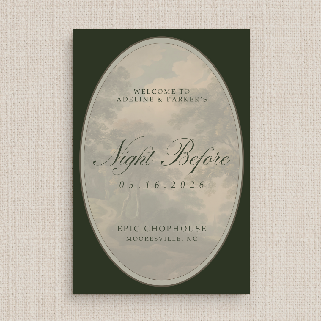 Adeline Collection Night Before Sign