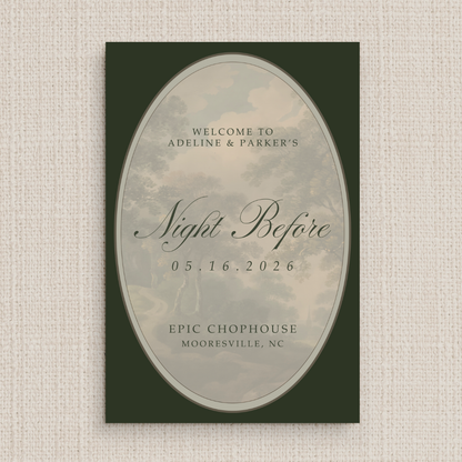 Adeline Collection Night Before Sign