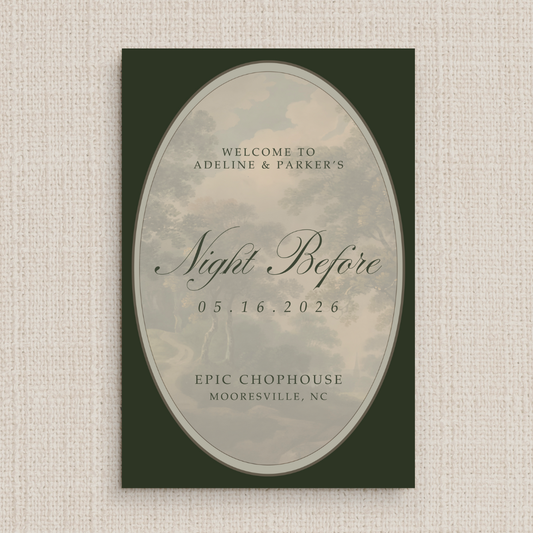 Adeline Collection Night Before Sign