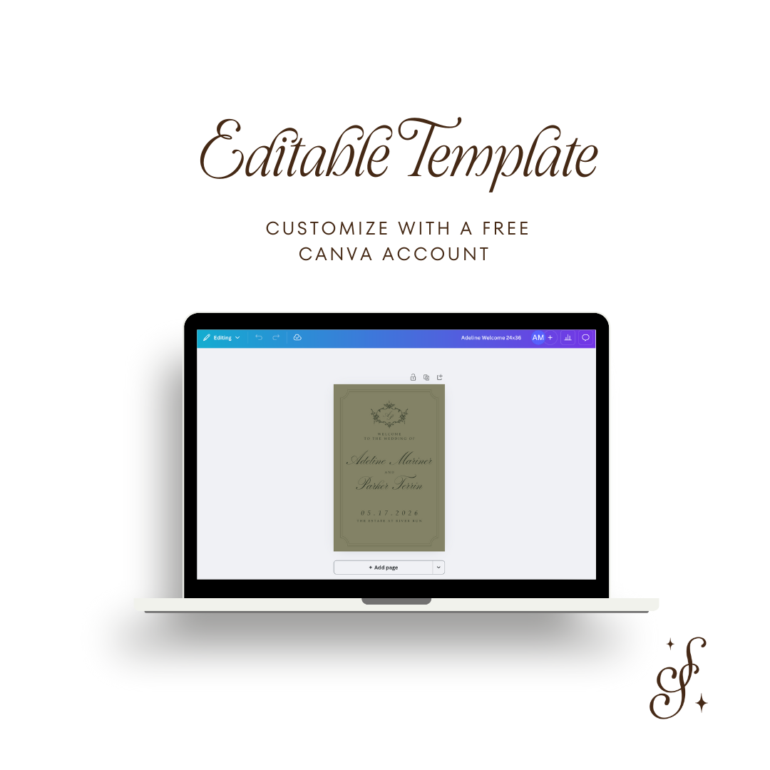 Adeline Collection Welcome Sign