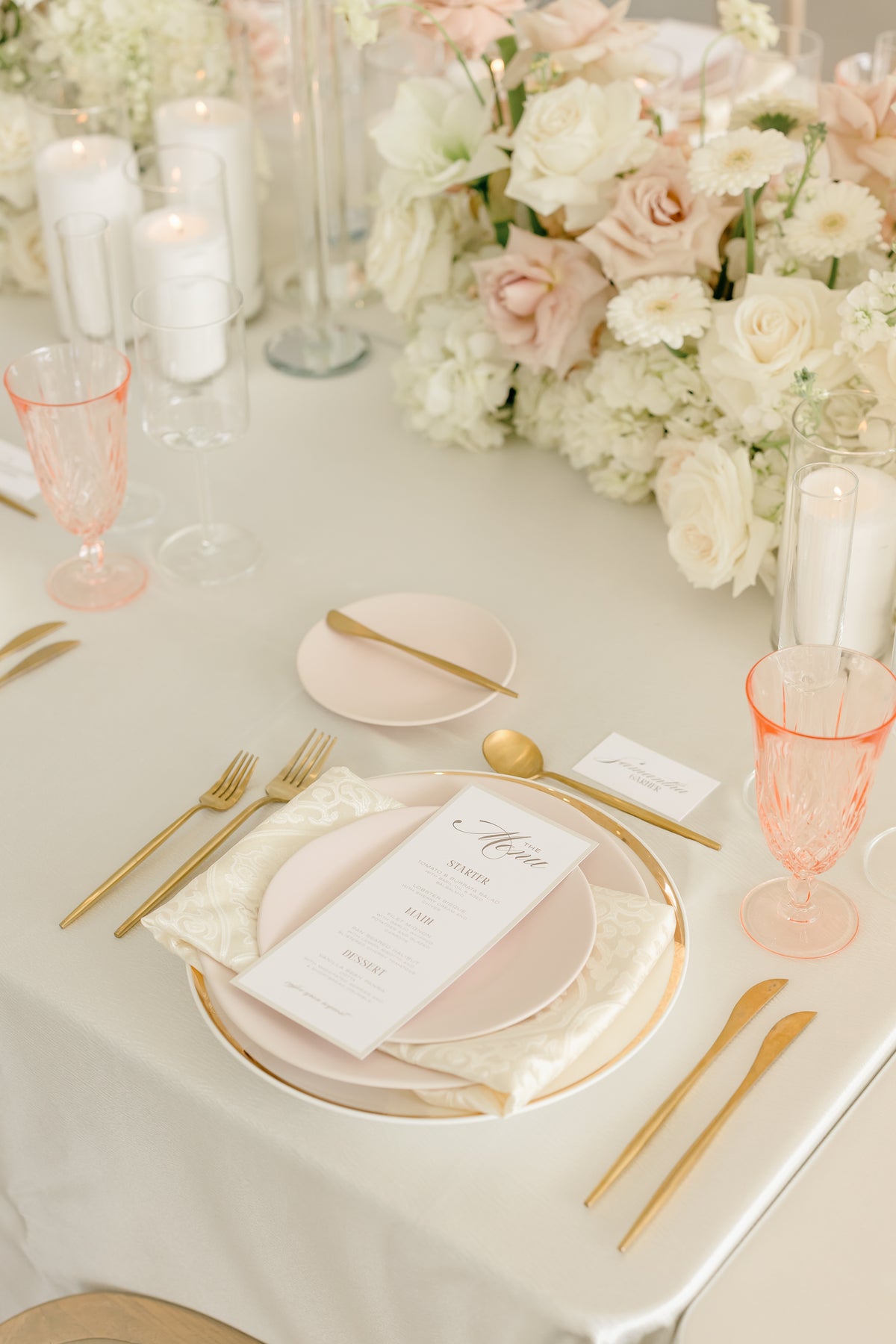 Sloane Collection Dinner Menu