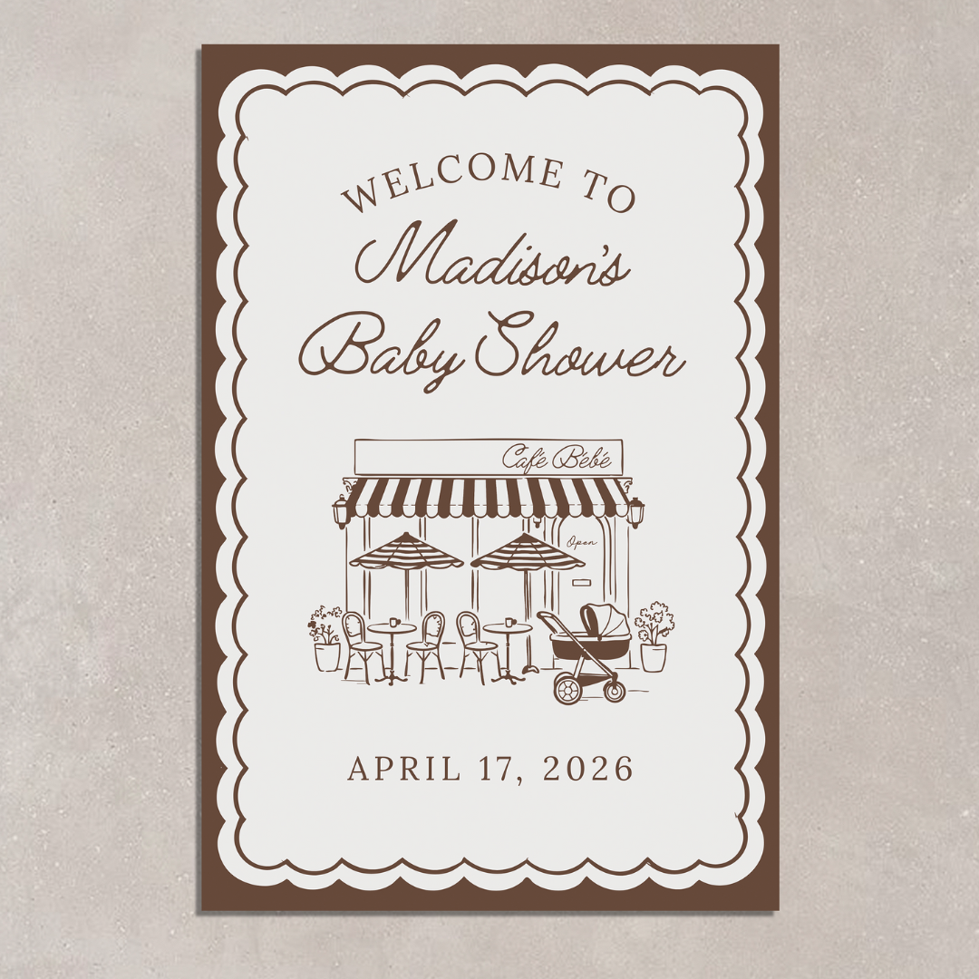 Café Bébé Welcome Sign