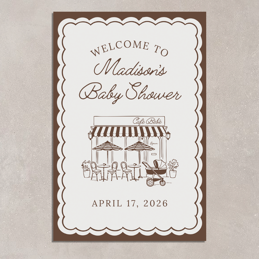 Café Bébé Welcome Sign