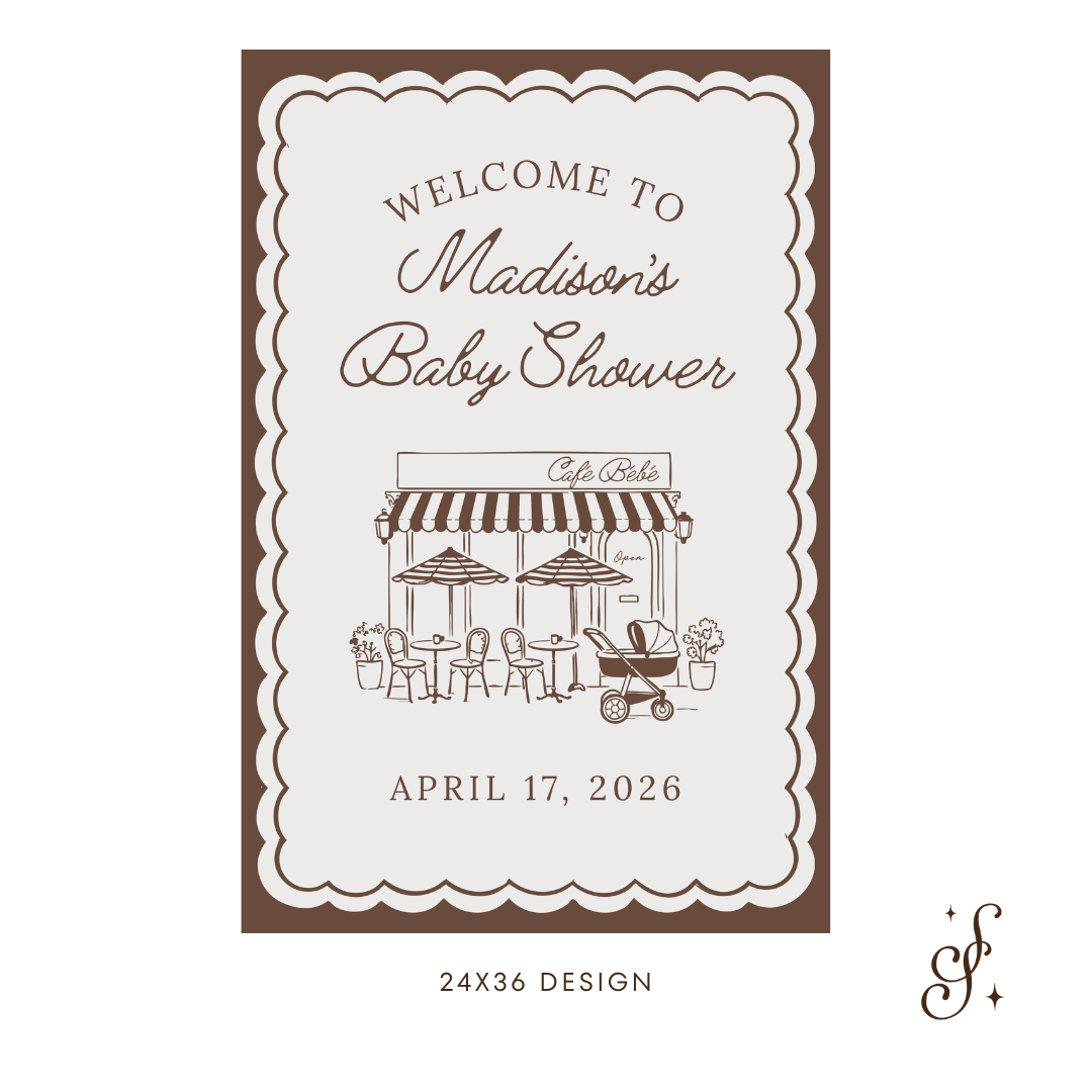Café Bébé Welcome Sign