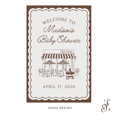 Café Bébé Welcome Sign