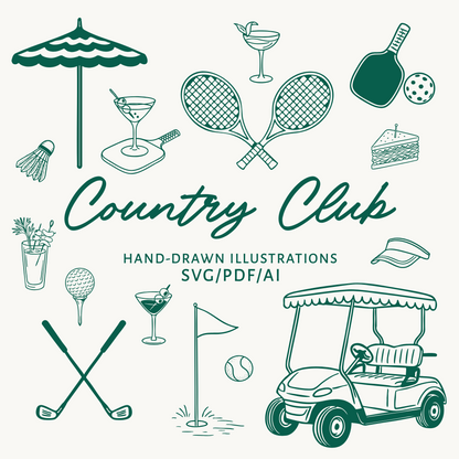 Country Club Illustration Bundle