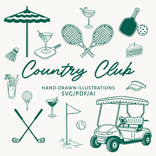 Country Club Illustration Bundle