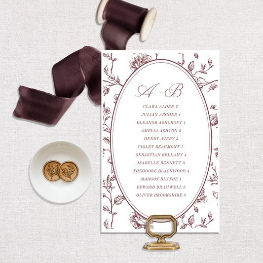 Evelyn Collection Seating Card