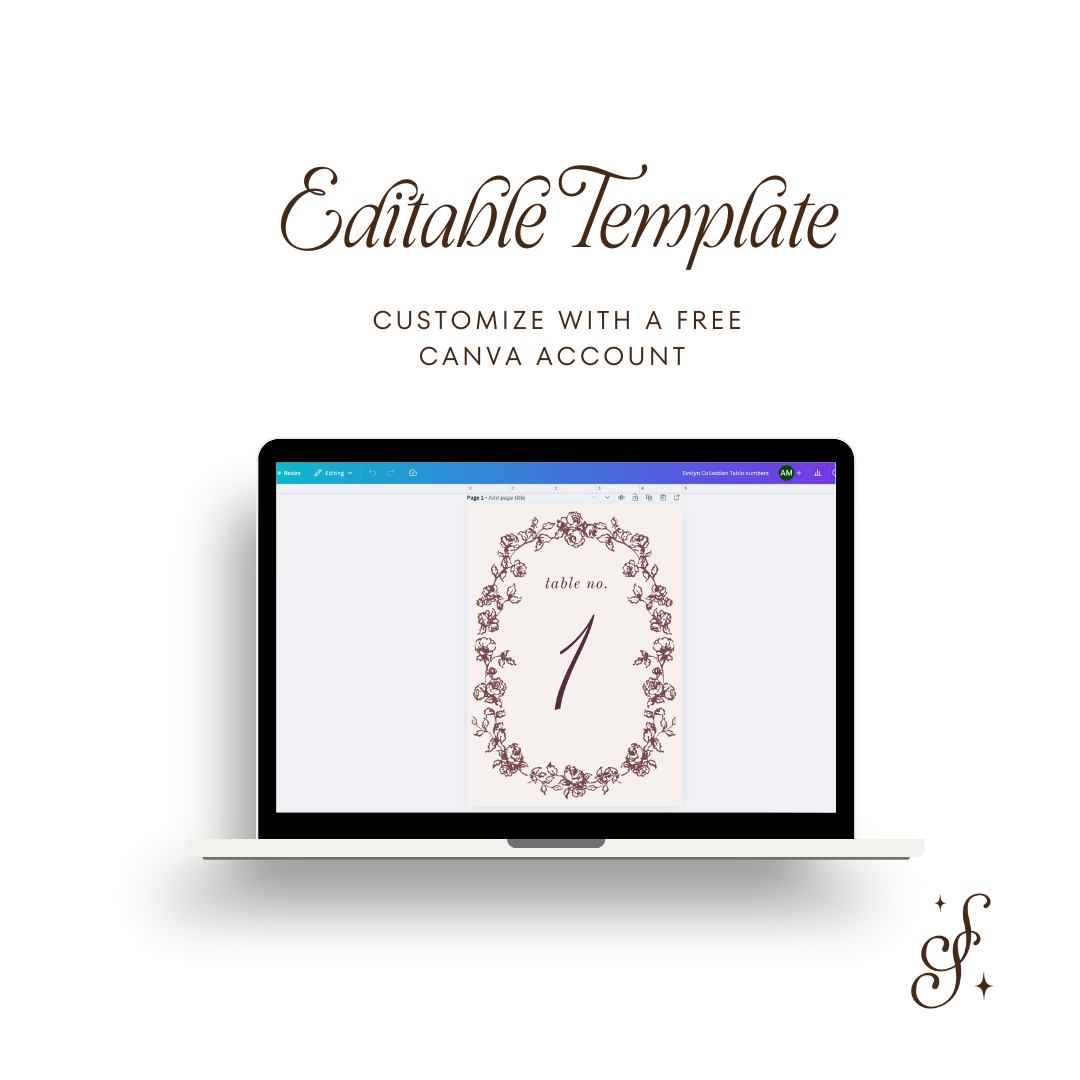 Evelyn Collection Table Numbers