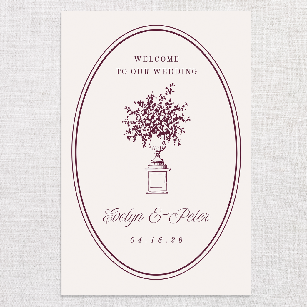 Evelyn Collection Welcome Sign