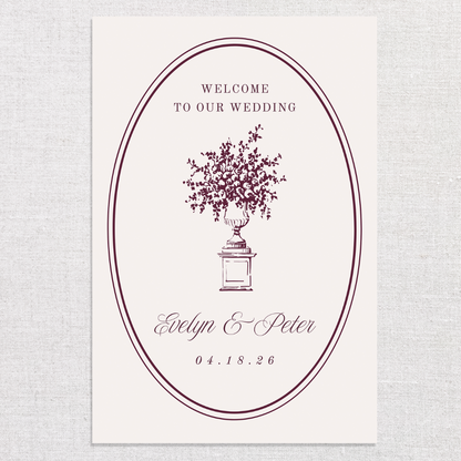 Evelyn Collection Welcome Sign