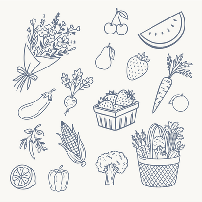 Farmers Market Illustration Bundle