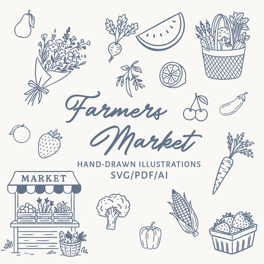 Farmers Market Illustration Bundle