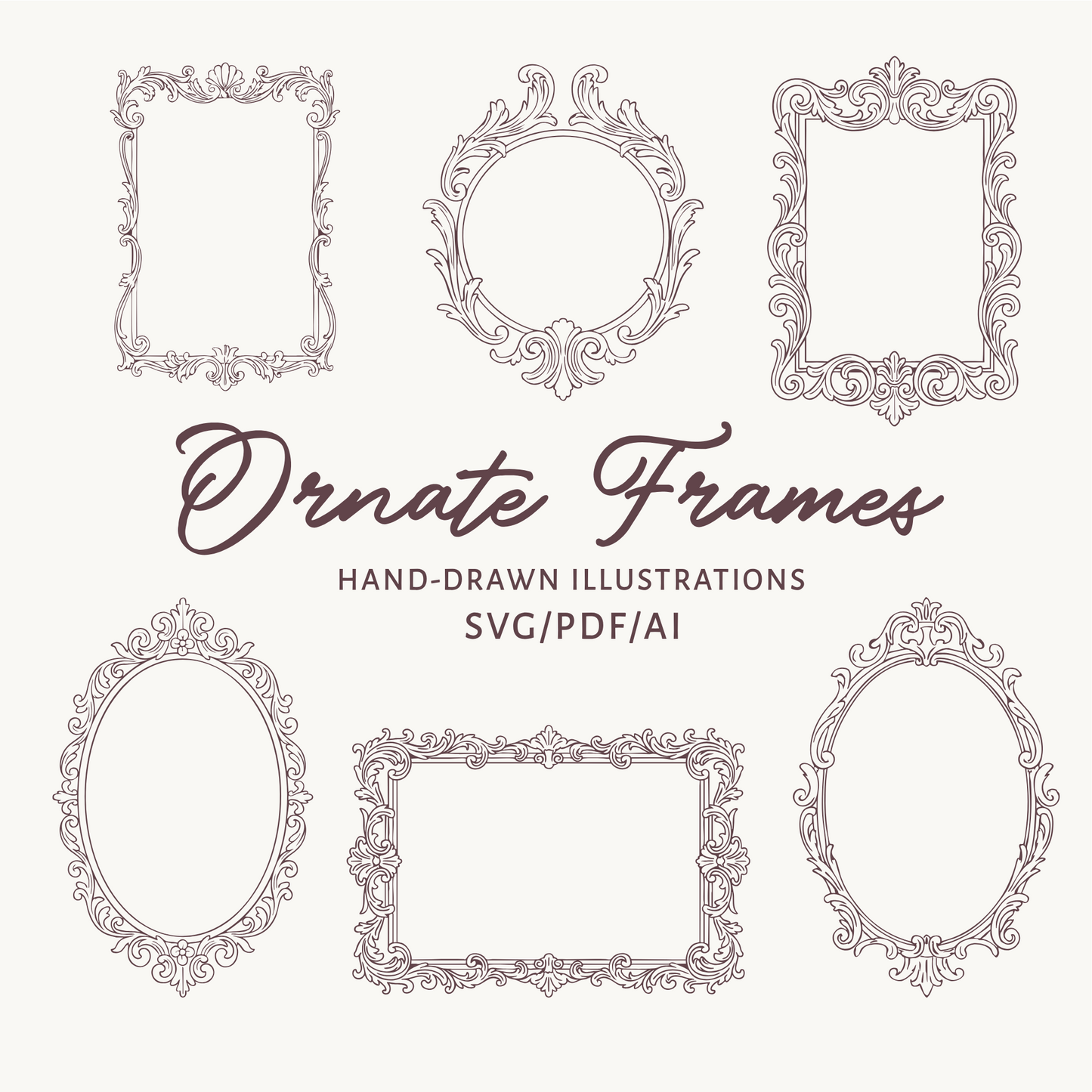 Ornate Frame Illustration Bundle