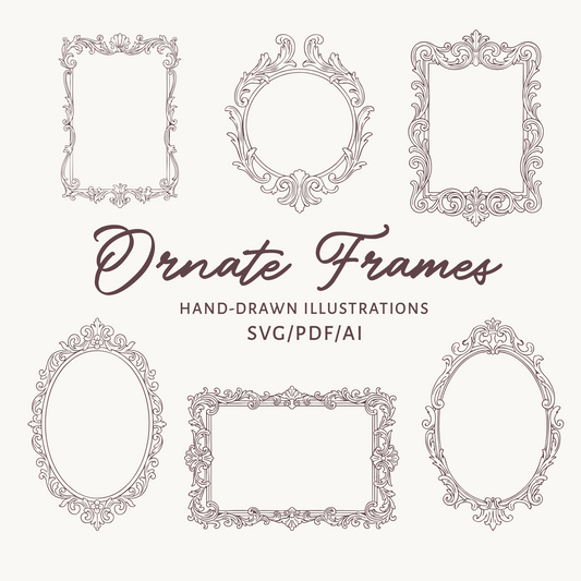 Ornate Frame Illustration Bundle