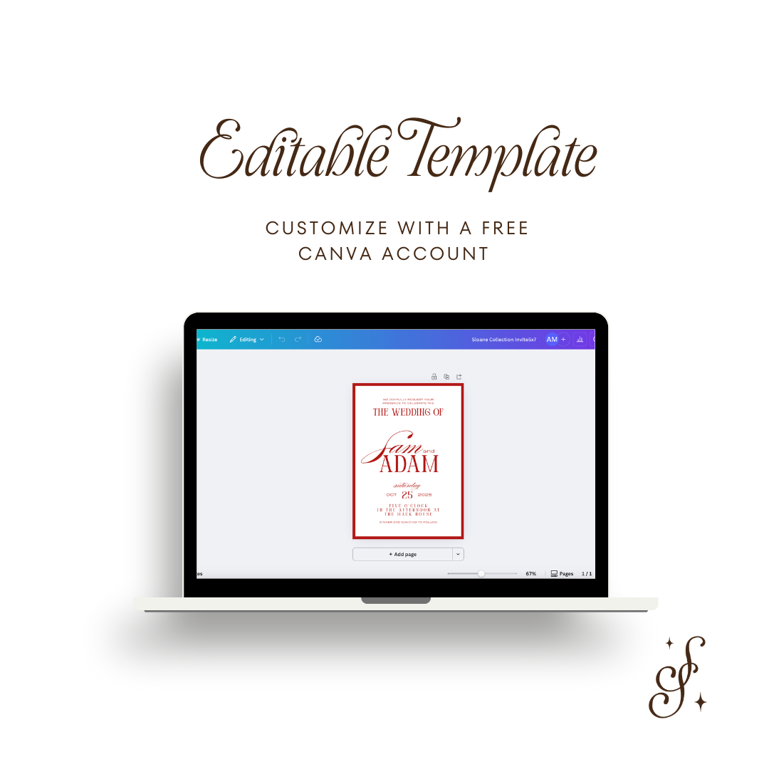 Sloane Collection Wedding Invitation Template