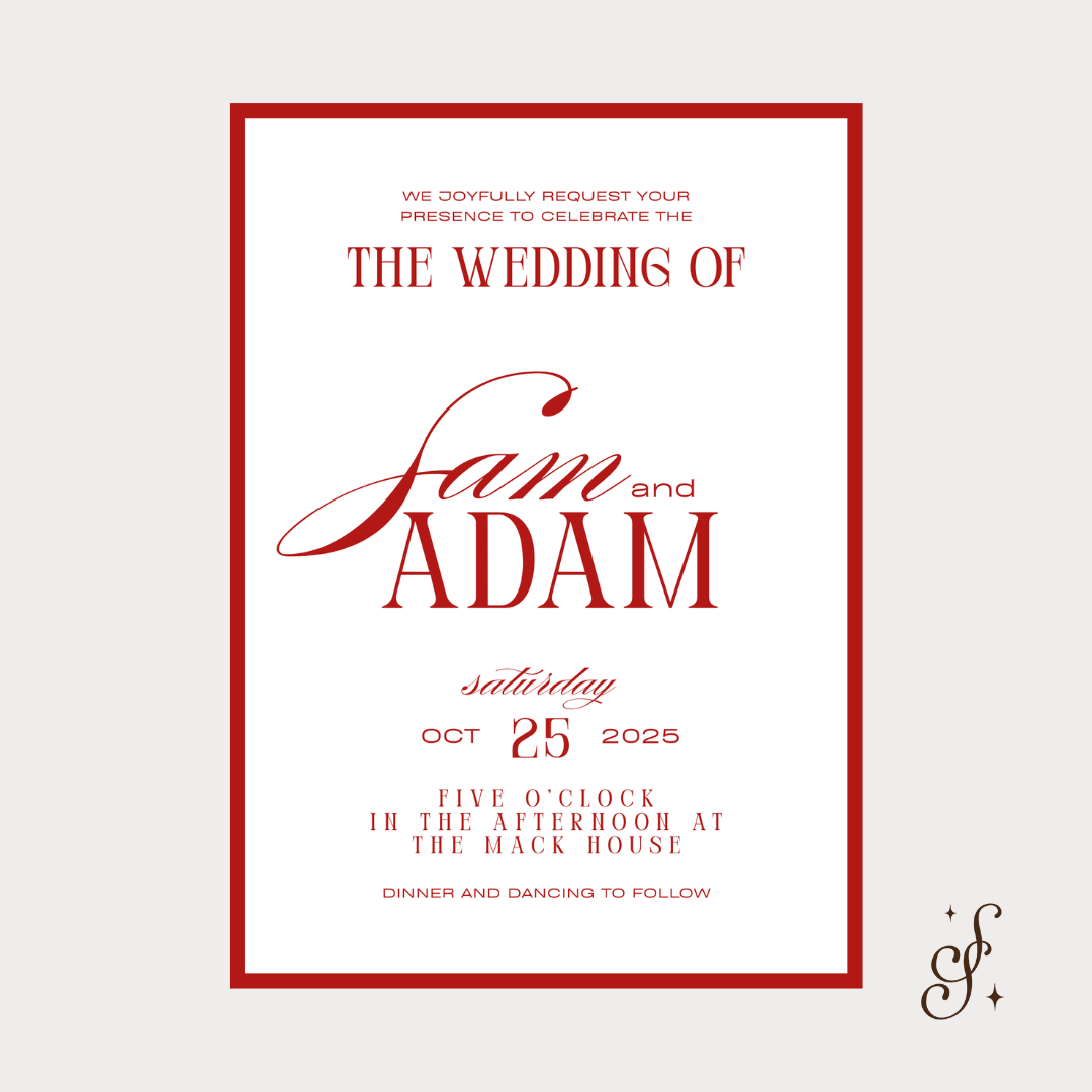Sloane Collection Wedding Invitation Template