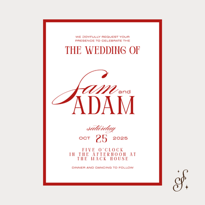 Sloane Collection Wedding Invitation Template