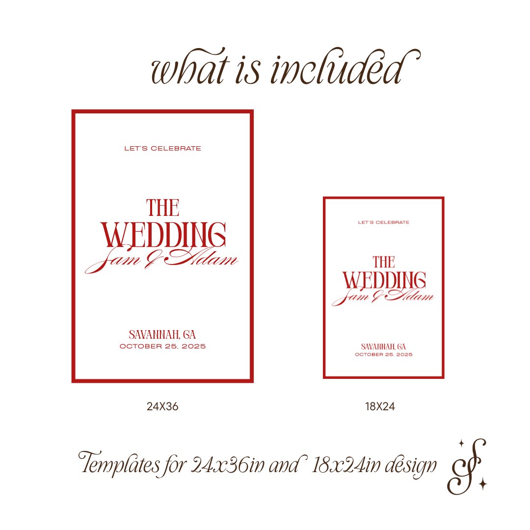 Sloane Collection Wedding Welcome Sign Download