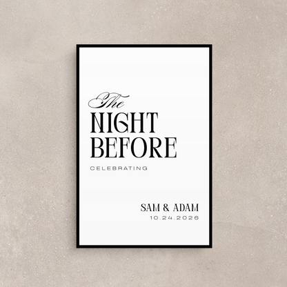 Sloane Collection Night Before Sign