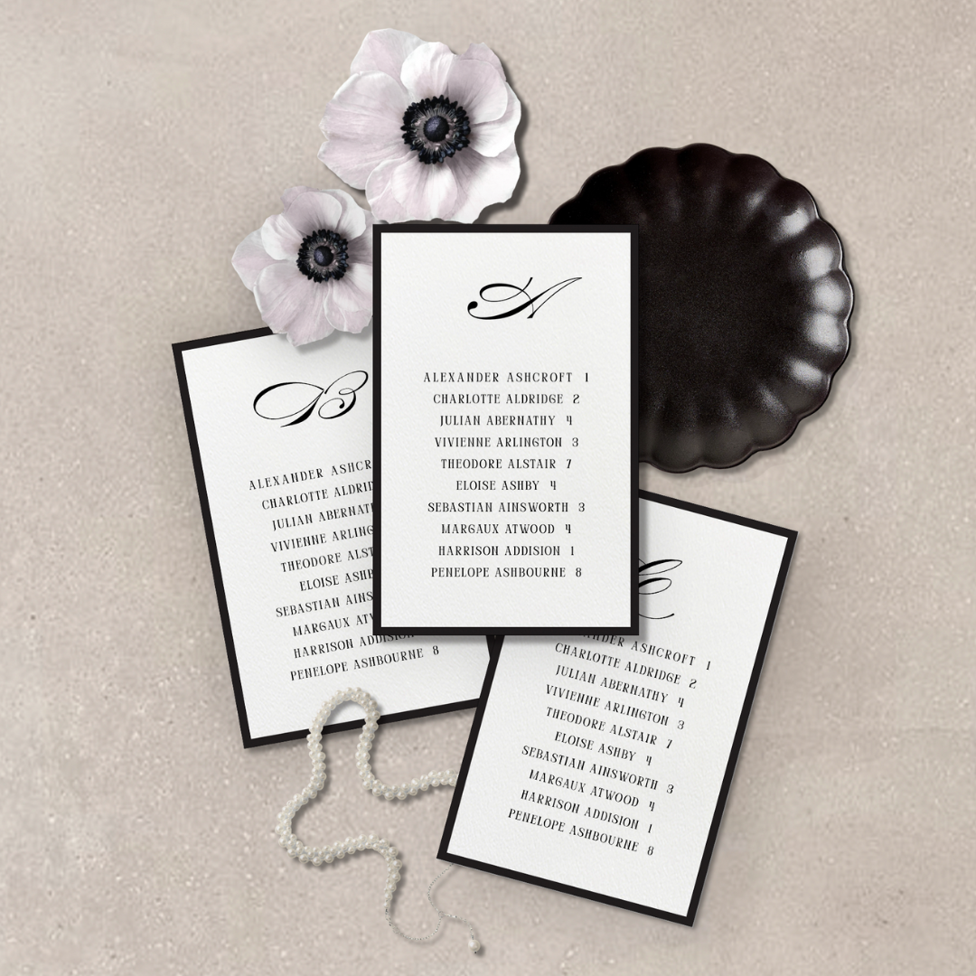 Sloane Collection Seating Card