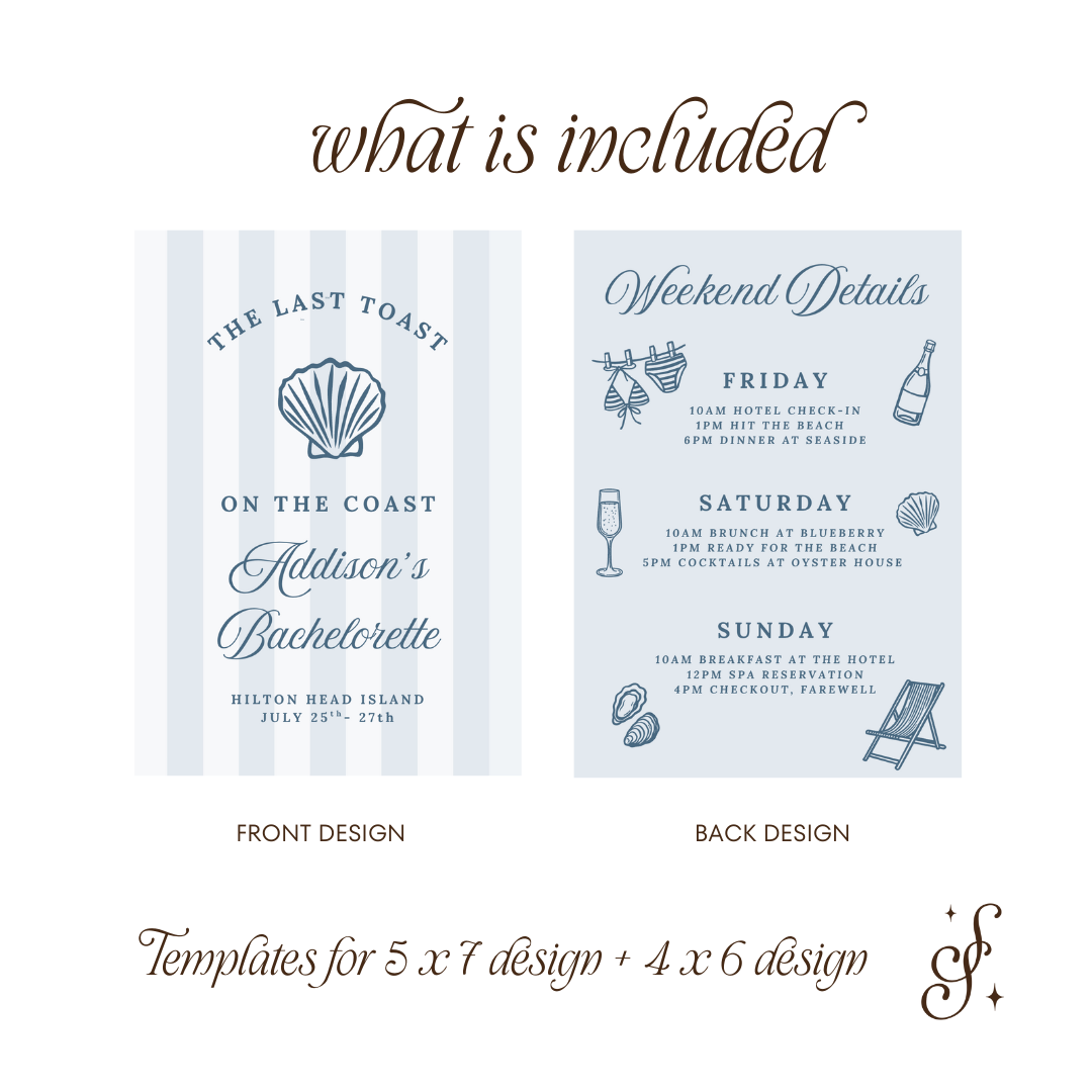 Toast On The Coast Bachelorette Invite Download