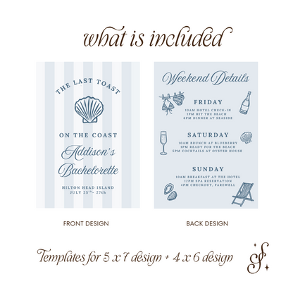 Toast On The Coast Bachelorette Invite Download