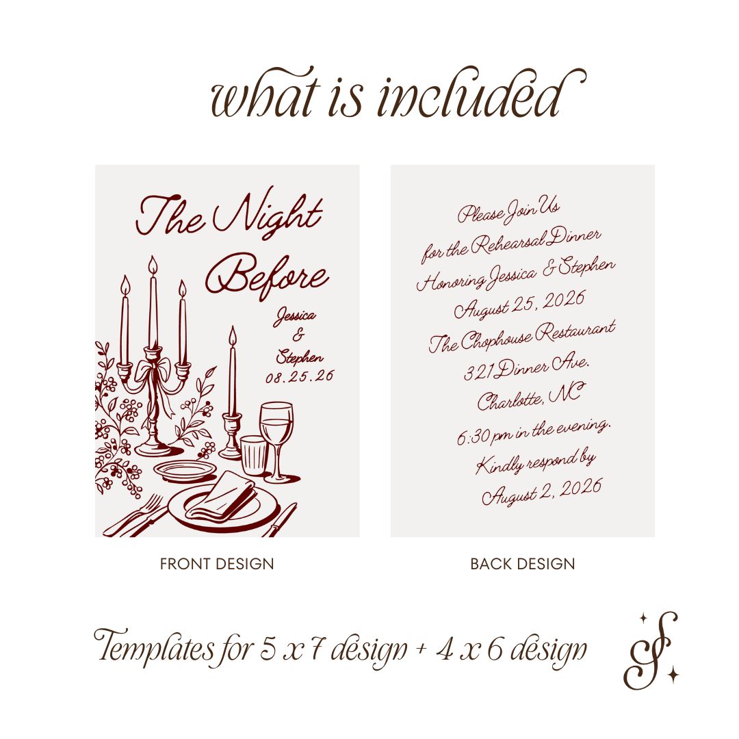 Night Before Dinner Party Invitation Download