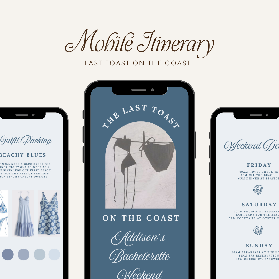 Toast On The Coast Mobile Itinerary