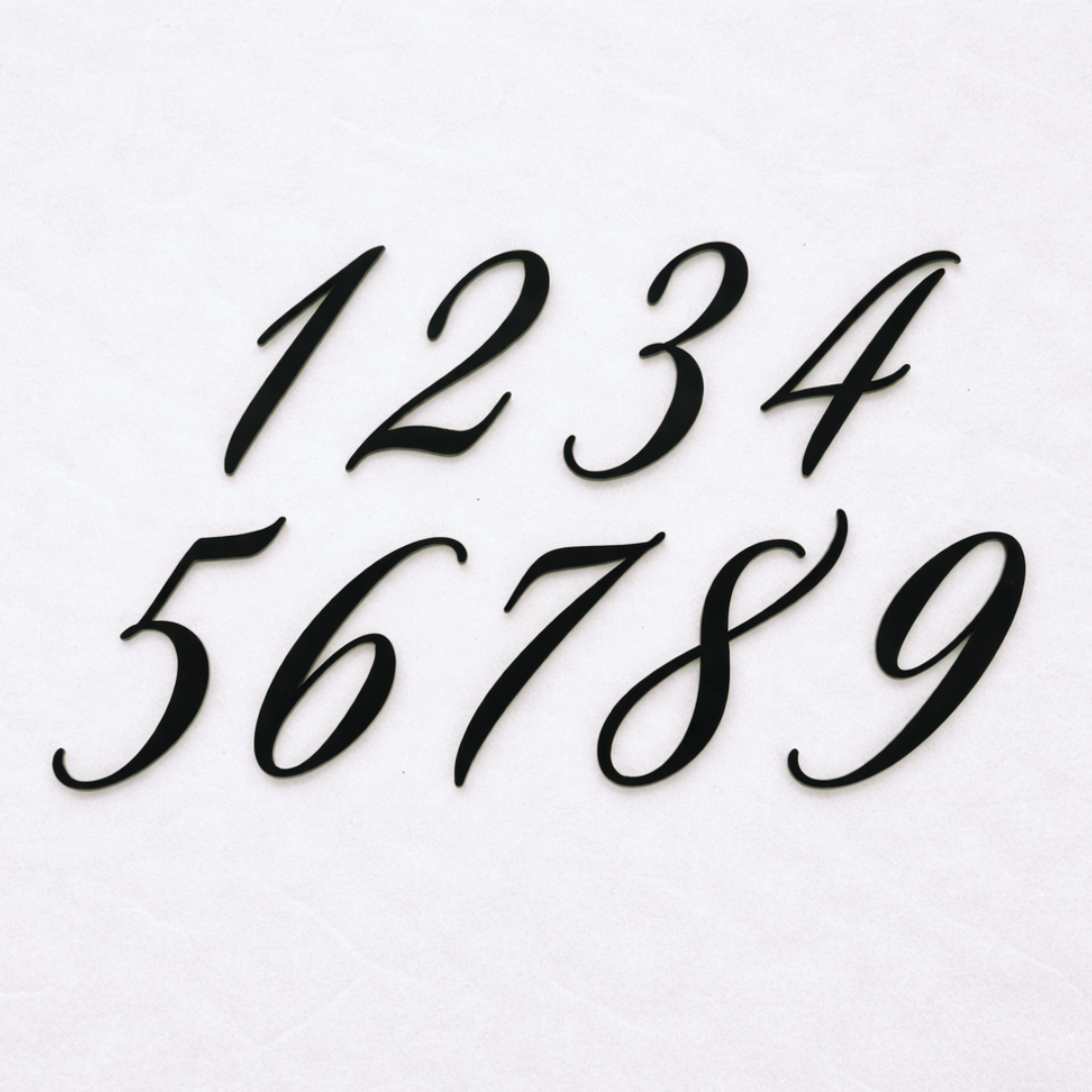 Soft Numbers Elegant Acrylic Numbers – Soft Spoken Designs