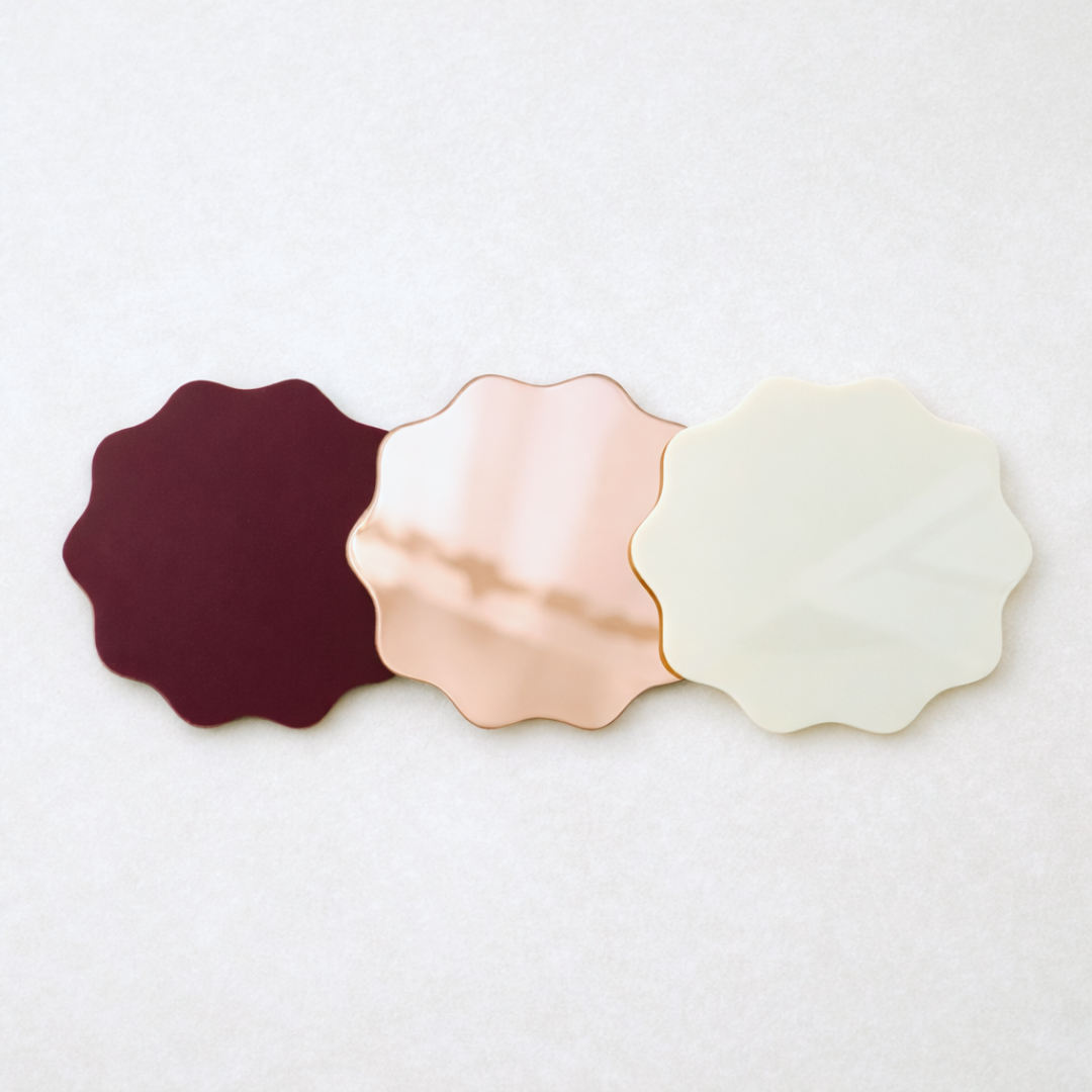 Wavy Circle Place Card Acrylic Blank