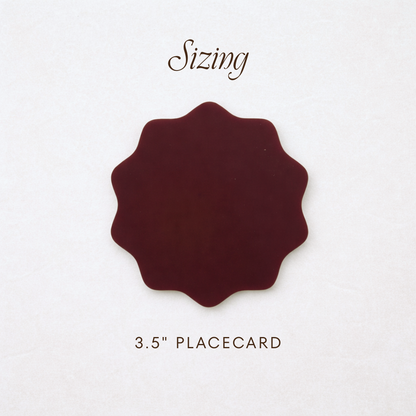 Wavy Circle Place Card Acrylic Blank