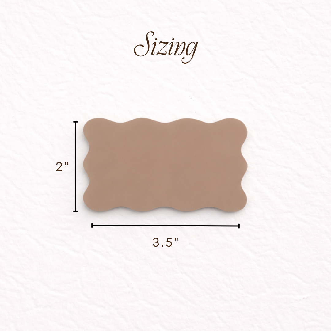 Wavy Place Card Acrylic Blank