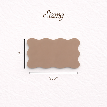 Wavy Place Card Acrylic Blank