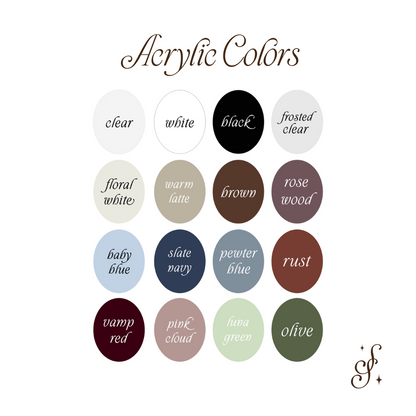 Circle Place Card Acrylic Blank