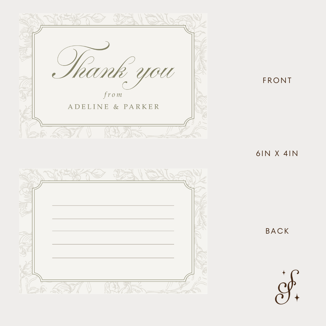 Adeline Collection Thank You Card