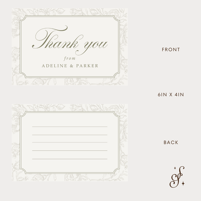 Adeline Collection Thank You Card