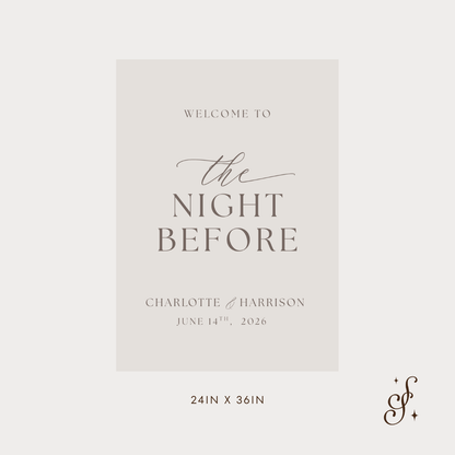 Charlotte Collection Night Before Sign
