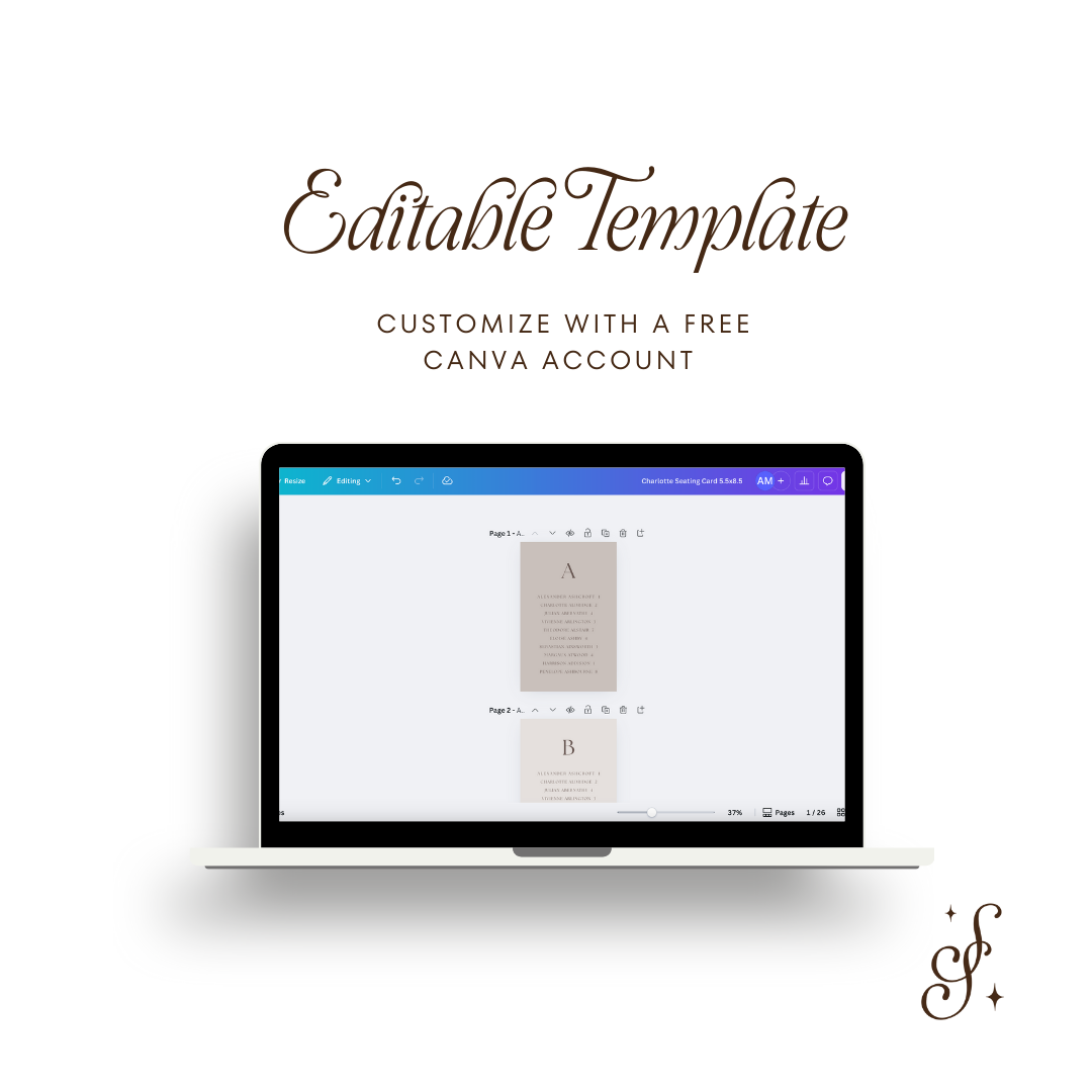 Charlotte Collection Seating Card