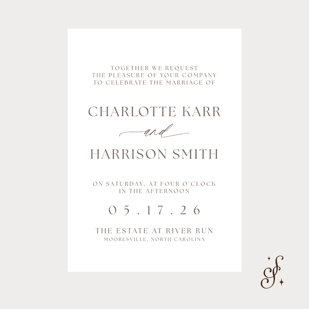 Charlotte Collection Wedding Invitation Template
