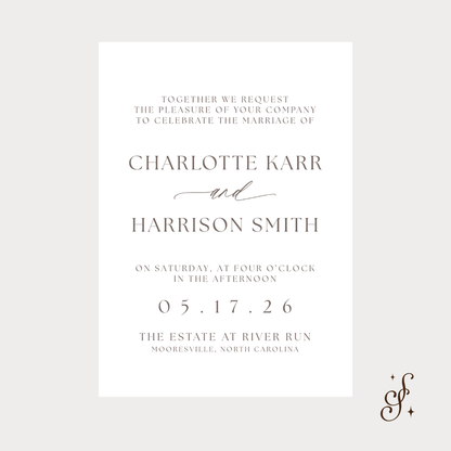 Charlotte Collection Wedding Invitation Template