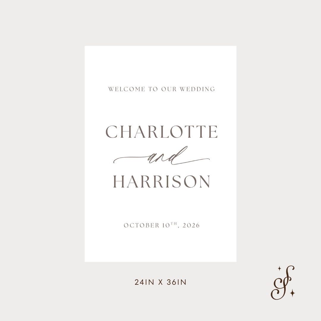 Charlotte Collection Welcome Sign