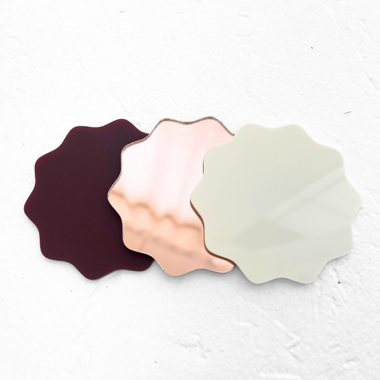 Wavy Circle Place Card Acrylic Blank